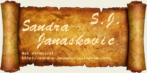 Sandra Janašković vizit kartica